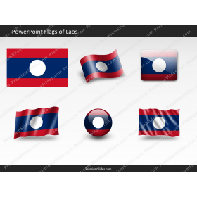 Free Laos Flag PowerPoint Template