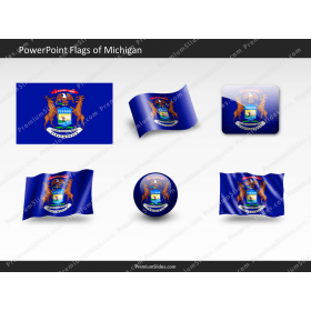 Free Michigan Flag PowerPoint Template