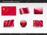 Free China Flag PowerPoint Template