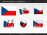 Free Czech-Republic Flag PowerPoint Template