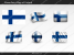 Free Finland Flag PowerPoint Template