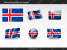 Free Iceland Flag PowerPoint Template