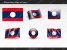 Free Laos Flag PowerPoint Template
